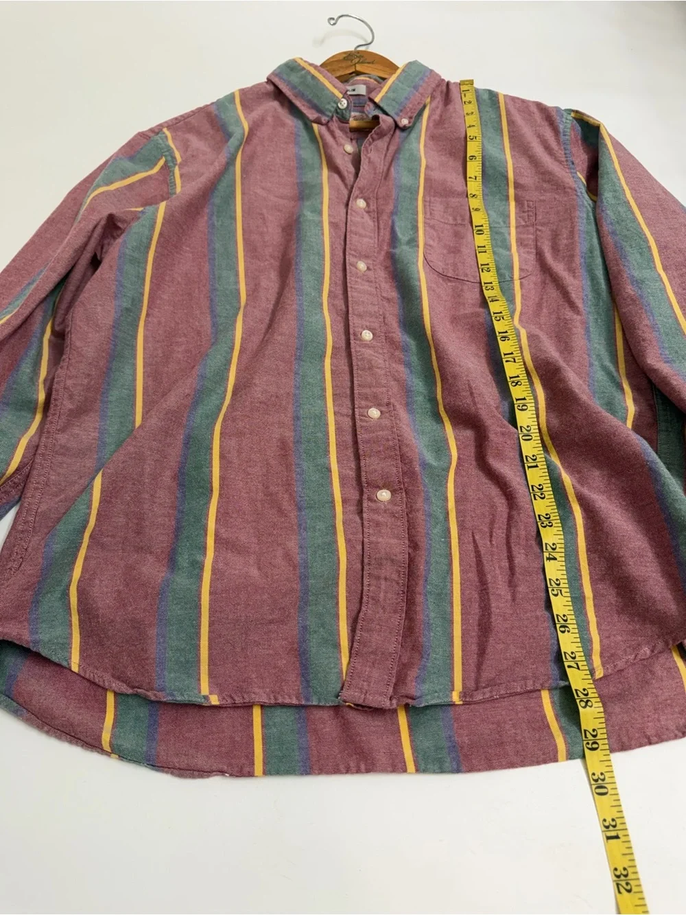 J.Crew Broken-In Oxford Shirt XL Slim Organic Cotton Multicolor Stripe